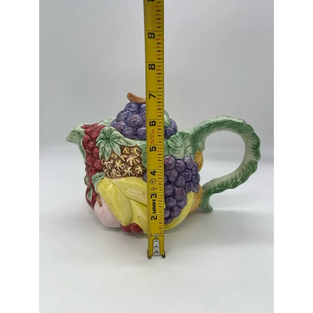 Vintage Fritz & Floyd Calypso Fruit Basket 40 oz Pitcher 1988